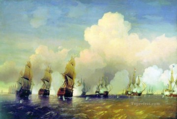 Artworks in 150 Subjects Painting - battle of krasnaya gorka 1866 Alexey Bogolyubov warships naval warfare